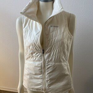 Columbia Women’s Vest beige Size L Full Zip side hidden pockets
